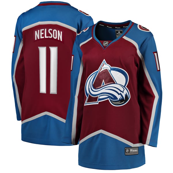 Women's Colorado Avalanche Brock Nelson Fanatics Burgundy Home Breakaway Player Jersey - Image 1