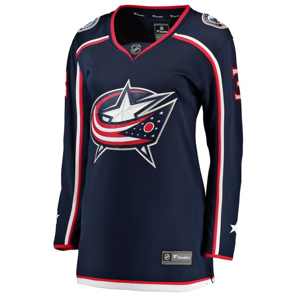 Women's Columbus Blue Jackets Charlie Coyle Fanatics Navy Home Breakaway Jersey - Image 3