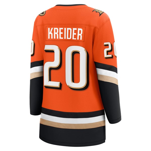 Women's Anaheim Ducks Chris Kreider Fanatics Orange Home Breakaway Player Jersey