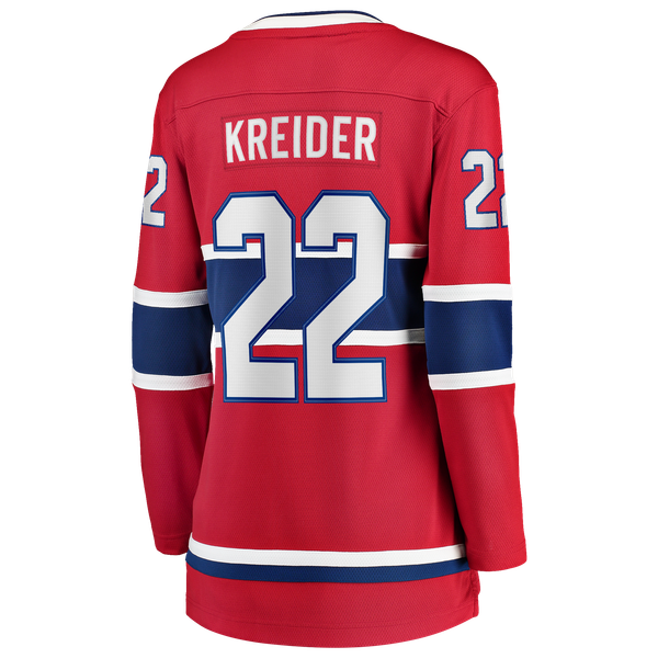 Women's Montreal Canadiens Chris Kreider Fanatics Red Home Breakaway Jersey - Image 4