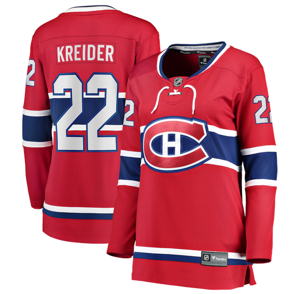 Women's Montreal Canadiens Chris Kreider Fanatics Red Home Breakaway Jersey - Image 1