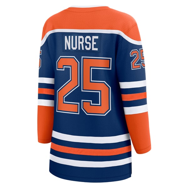 Women's Edmonton Oilers Darnell Nurse Fanatics Royal Home Breakaway Player Jersey - Image 4