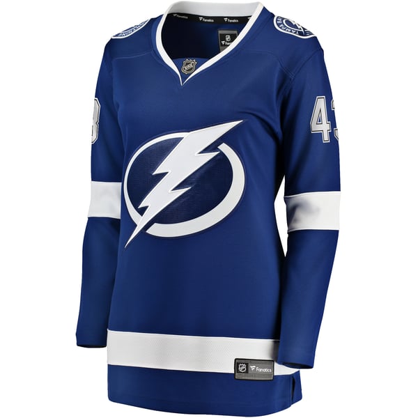 Women's Tampa Bay Lightning Darren Raddysh Fanatics Blue Home Breakaway Jersey - Image 3