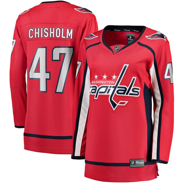 Women's Washington Capitals Declan Chisholm Fanatics Red Home Breakaway Jersey - Image 1