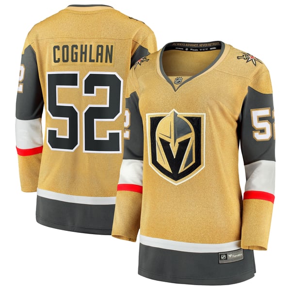 Women's Vegas Golden Knights Dylan Coghlan Fanatics Gold Home Breakaway Jersey - Image 2