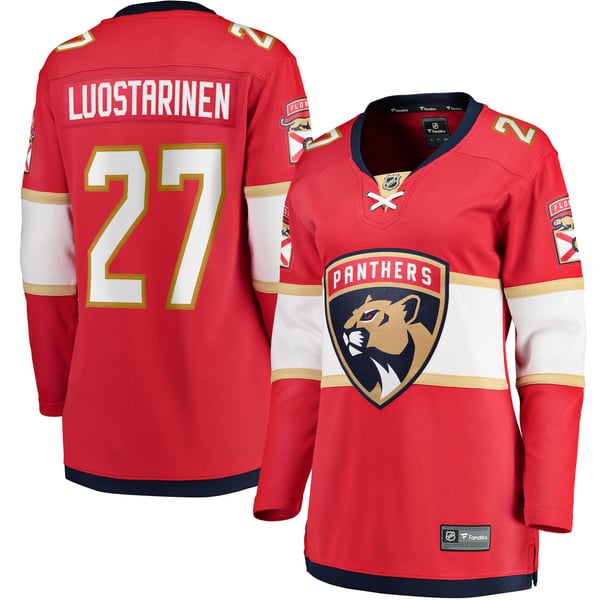 Women's Florida Panthers Eetu Luostarinen Fanatics Red Home Breakaway Player Jersey - Image 2