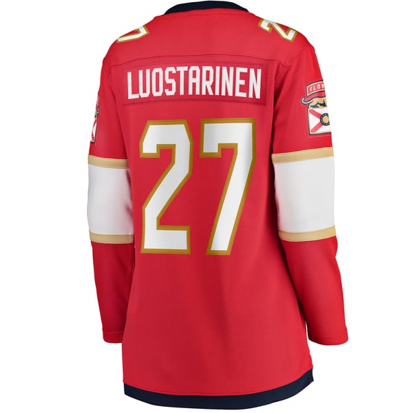 Women's Florida Panthers Eetu Luostarinen Fanatics Red Home Breakaway Player Jersey - Image 4