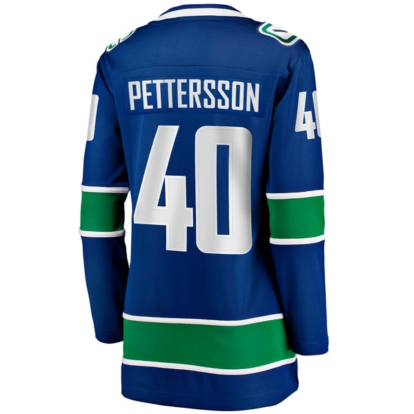 Women's Vancouver Canucks Elias Pettersson Fanatics Blue Home Breakaway Player Jersey - Image 4