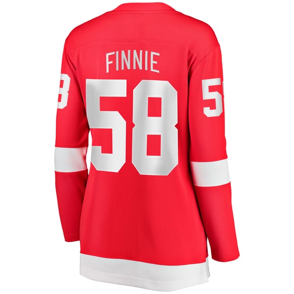 Women's Detroit Red Wings Emmitt Finnie Fanatics Red Home Breakaway Jersey - Image 4
