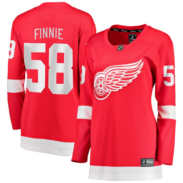 Women's Detroit Red Wings Emmitt Finnie Fanatics Red Home Breakaway Jersey - Image 1