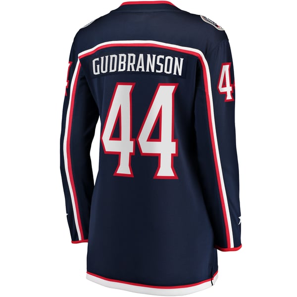 Women's Columbus Blue Jackets Erik Gudbranson Fanatics Navy Home Breakaway Player Jersey - Image 4