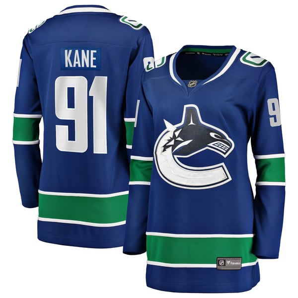 Women's Vancouver Canucks Evander Kane Fanatics Blue Home Breakaway Player Jersey - Image 2