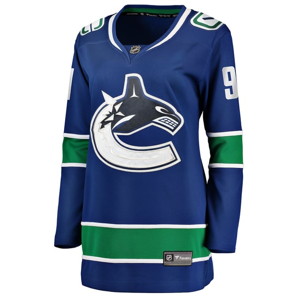 Women's Vancouver Canucks Evander Kane Fanatics Blue Home Breakaway Player Jersey - Image 3