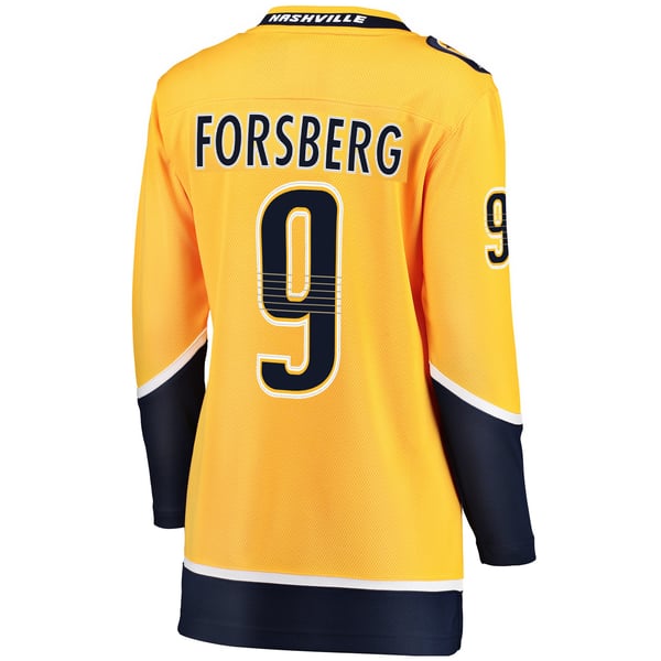 Women's Nashville Predators Filip Forsberg Fanatics Gold Breakaway Player Jersey - Image 4