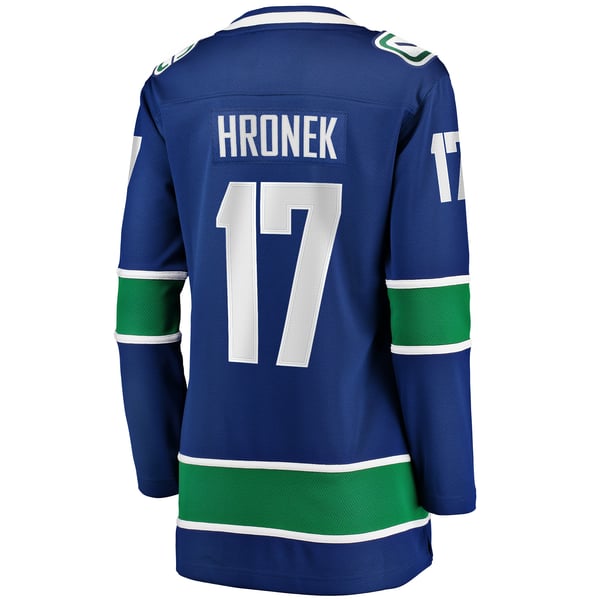Women's Vancouver Canucks Filip Hronek Fanatics Blue Home Breakaway Jersey - Image 4