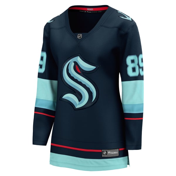 Women's Seattle Kraken Frederick Gaudreau Fanatics Deep Sea Blue Home Breakaway Jersey - Image 3