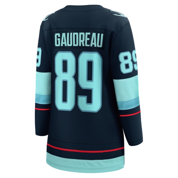 Women's Seattle Kraken Frederick Gaudreau Fanatics Deep Sea Blue Home Breakaway Jersey - Image 4