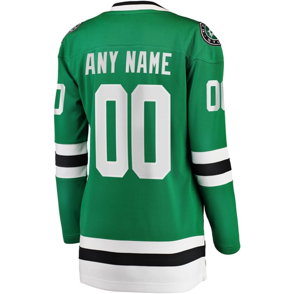 Women's Dallas Stars Fanatics Green Home Breakaway Custom Jersey - Image 4