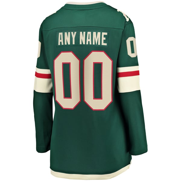 Women's Minnesota Wild Fanatics Green Home Breakaway Custom Jersey - Image 4