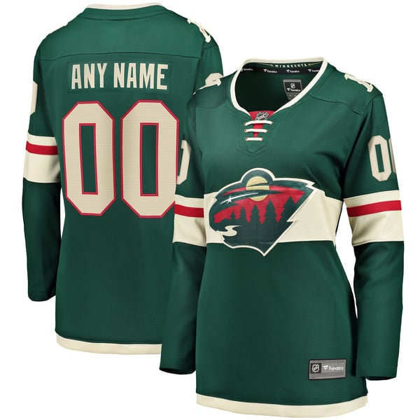 Women's Minnesota Wild Fanatics Green Home Breakaway Custom Jersey - Image 1
