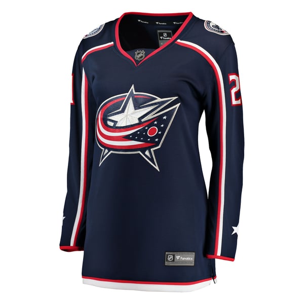Women's Columbus Blue Jackets Isac Lundestrom Fanatics Navy Home Breakaway Jersey - Image 3