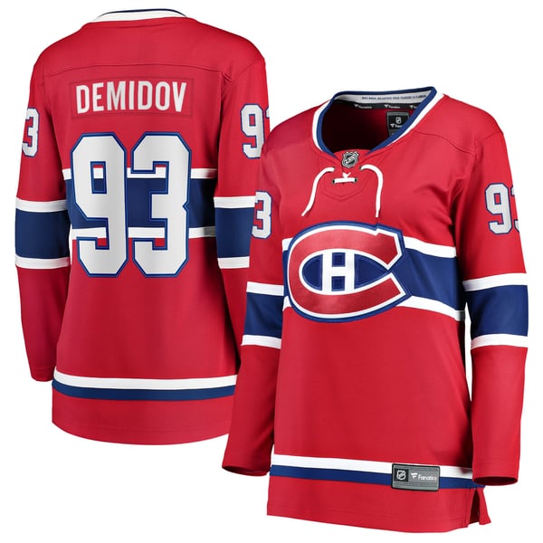 Women's Montreal Canadiens Ivan Demidov Fanatics Red Home Breakaway Player Jersey - Image 2