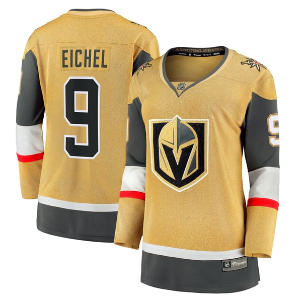 Women's Vegas Golden Knights Jack Eichel Fanatics Gold Home Breakaway Player Jersey - Image 2