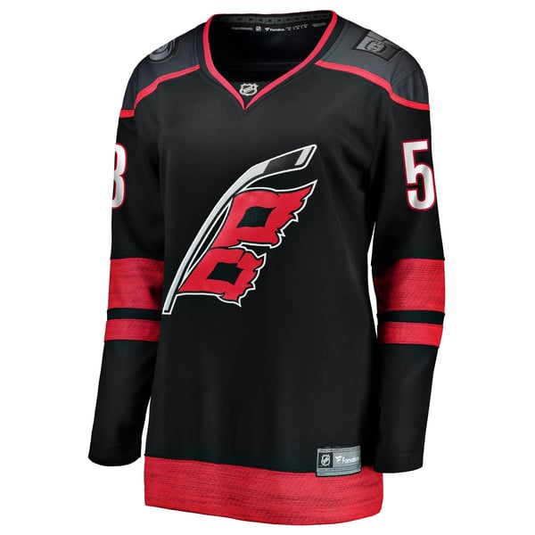 Women's Carolina Hurricanes Jackson Blake Fanatics Black Home Breakaway Jersey - Image 3