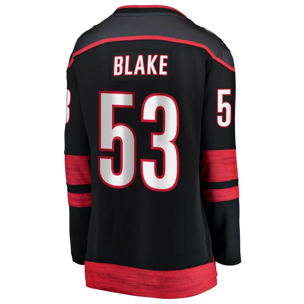 Women's Carolina Hurricanes Jackson Blake Fanatics Black Home Breakaway Jersey - Image 4