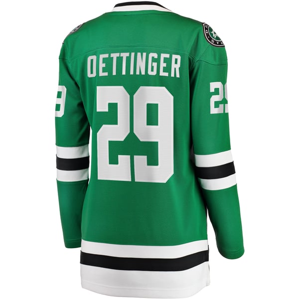 Women's Dallas Stars Jake Oettinger Fanatics Kelly Green Home Breakaway Player Jersey - Image 4