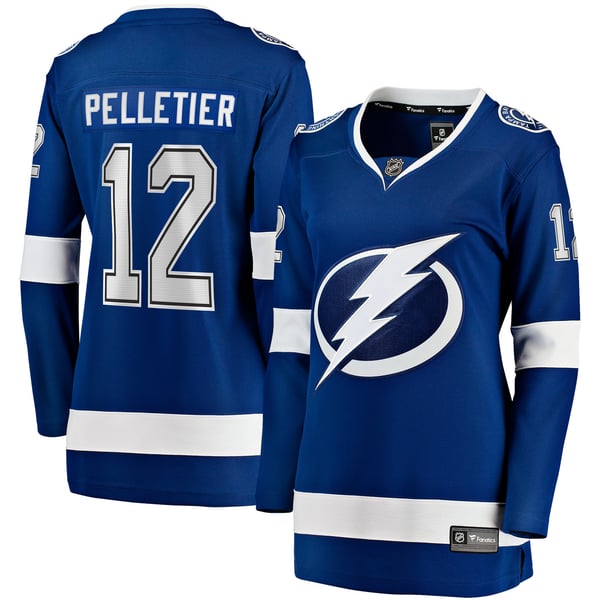 Women's Tampa Bay Lightning Jakob Pelletier Fanatics Blue Home Breakaway Jersey - Image 2