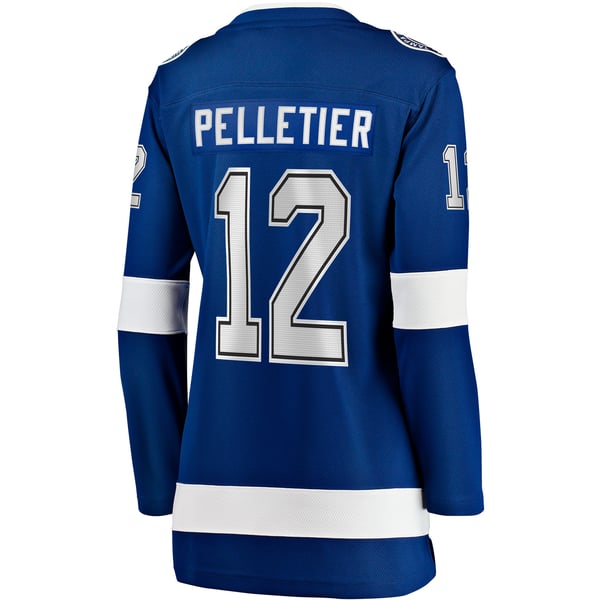 Women's Tampa Bay Lightning Jakob Pelletier Fanatics Blue Home Breakaway Jersey - Image 4