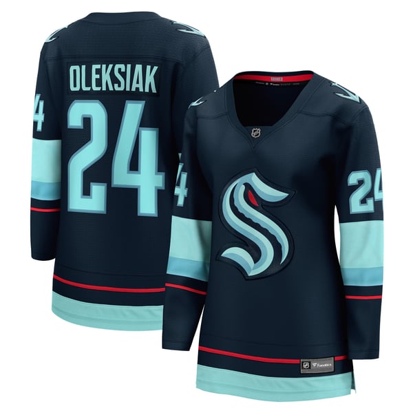 Women's Seattle Kraken Jamie Oleksiak Fanatics Deep Sea Blue Home Breakaway Player Jersey - Image 2