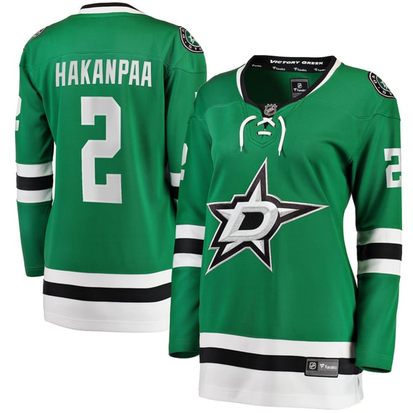 Women's Dallas Stars Jani Hakanpaa Fanatics Kelly Green Home Breakaway Player Jersey - Image 1