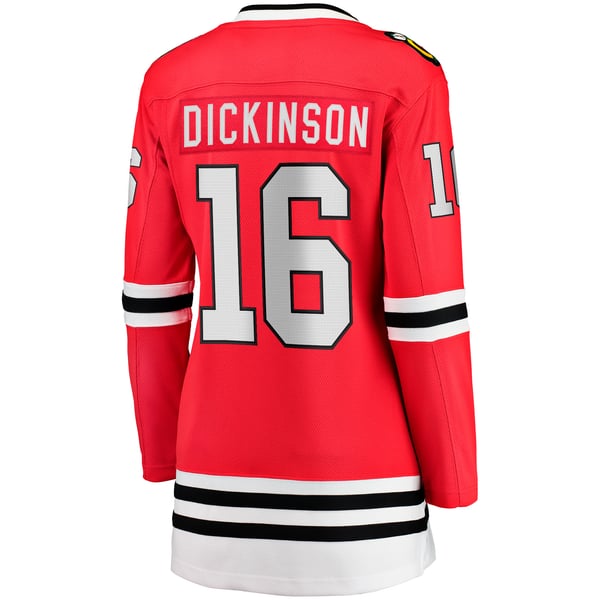 Women's Chicago Blackhawks Jason Dickinson Fanatics Red Home Breakaway Player Jersey - Image 4