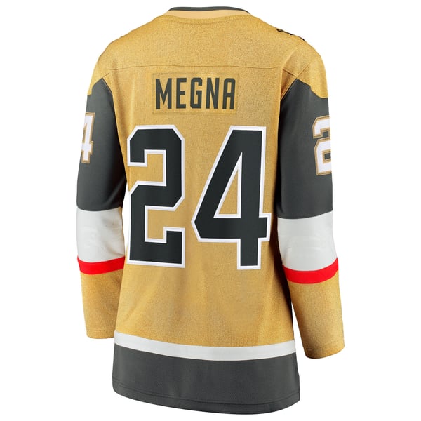 Women's Vegas Golden Knights Jaycob Megna Fanatics Gold Home Breakaway Jersey - Image 4