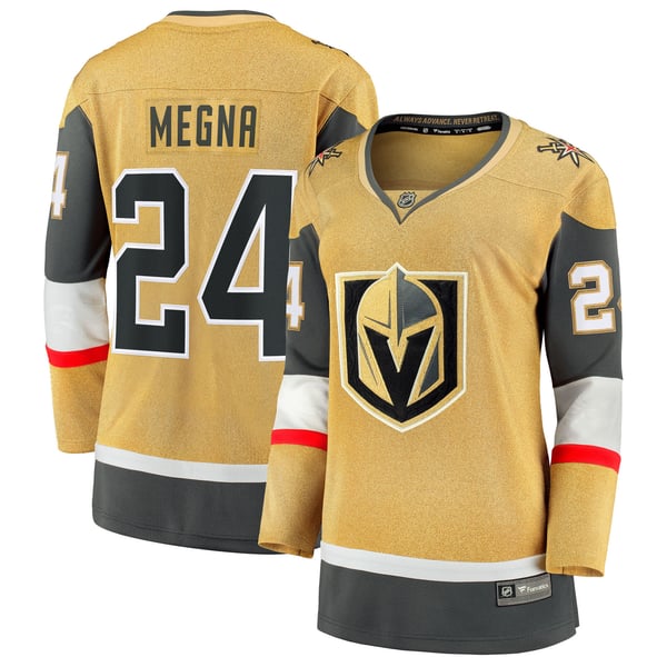 Women's Vegas Golden Knights Jaycob Megna Fanatics Gold Home Breakaway Jersey - Image 1
