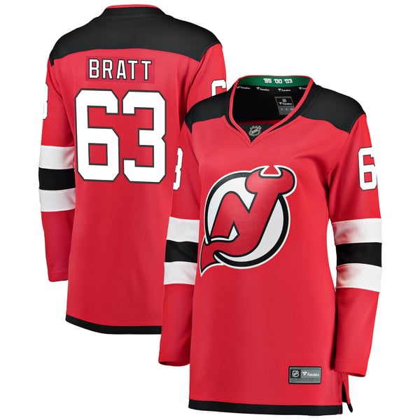 Women's New Jersey Devils Jesper Bratt Fanatics Red Breakaway Player Jersey - Image 2