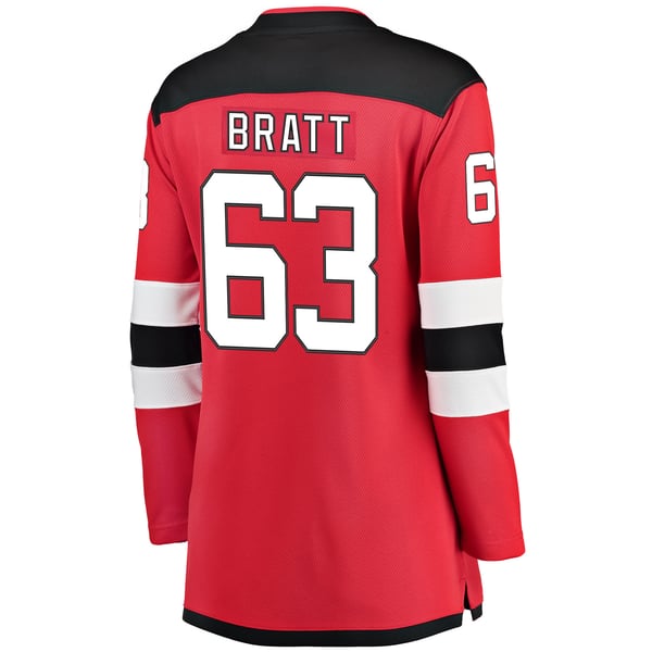 Women's New Jersey Devils Jesper Bratt Fanatics Red Breakaway Player Jersey - Image 4