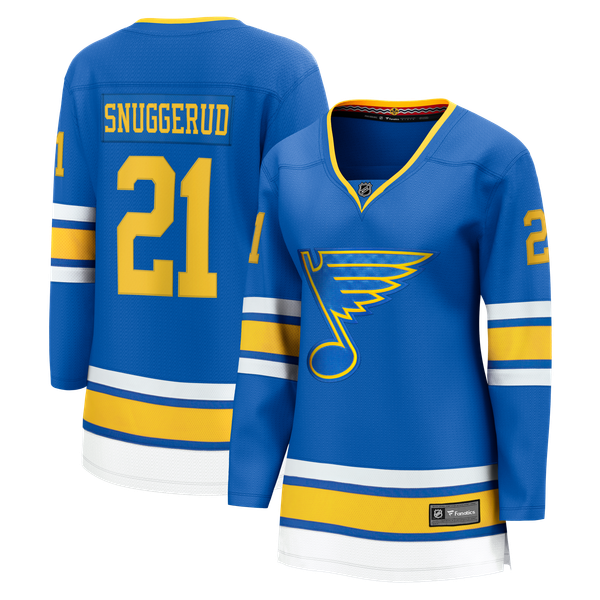 Women's St. Louis Blues Jimmy Snuggerud Fanatics Blue Home Breakaway Jersey - Image 2