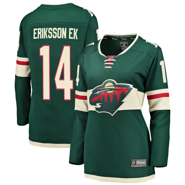 Women's Minnesota Wild Joel Eriksson Ek Fanatics Green Breakaway Player Jersey - Image 2
