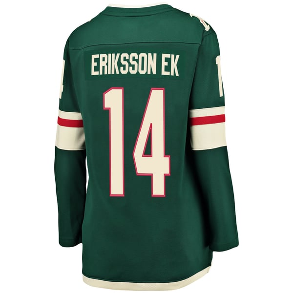 Women's Minnesota Wild Joel Eriksson Ek Fanatics Green Breakaway Player Jersey - Image 4