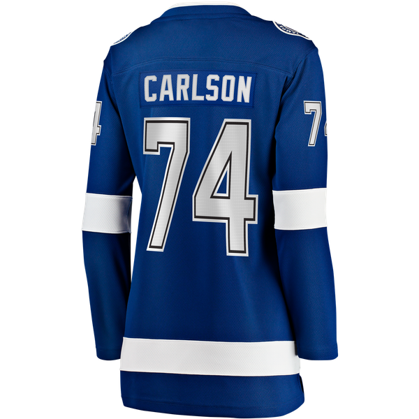 Women's Tampa Bay Lightning John Carlson Fanatics Blue Home Breakaway Jersey - Image 4