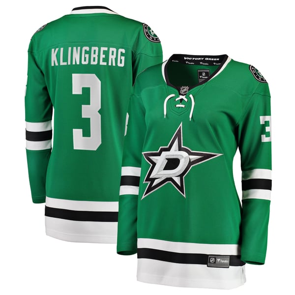 Women's Dallas Stars John Klingberg Fanatics Kelly Green Breakaway Player Jersey - Image 2