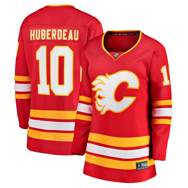 Women's Calgary Flames Jonathan Huberdeau Fanatics Red Home Breakaway Player Jersey - Image 2
