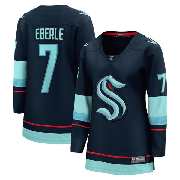 Women's Seattle Kraken Jordan Eberle Fanatics Navy Home Breakaway Player Jersey - Image 1