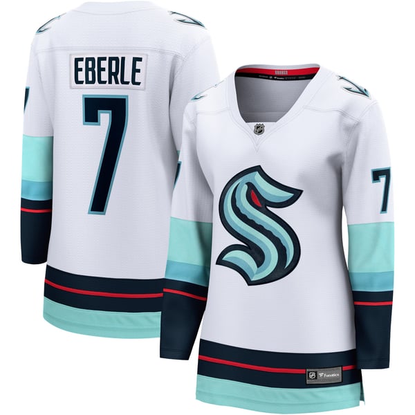 Women's Seattle Kraken Jordan Eberle Fanatics White Away Breakaway Jersey - Image 1