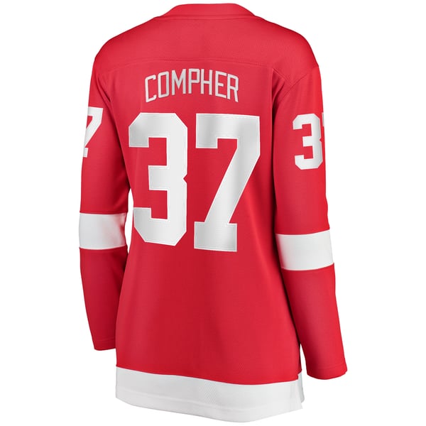 Women's Detroit Red Wings J.T. Compher Fanatics Red Home Breakaway Player Jersey - Image 4