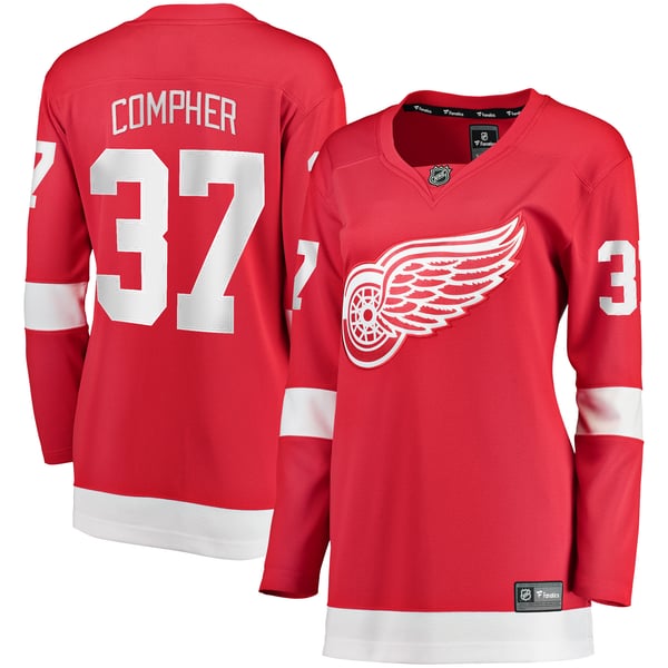 Women's Detroit Red Wings J.T. Compher Fanatics Red Home Breakaway Player Jersey - Image 1