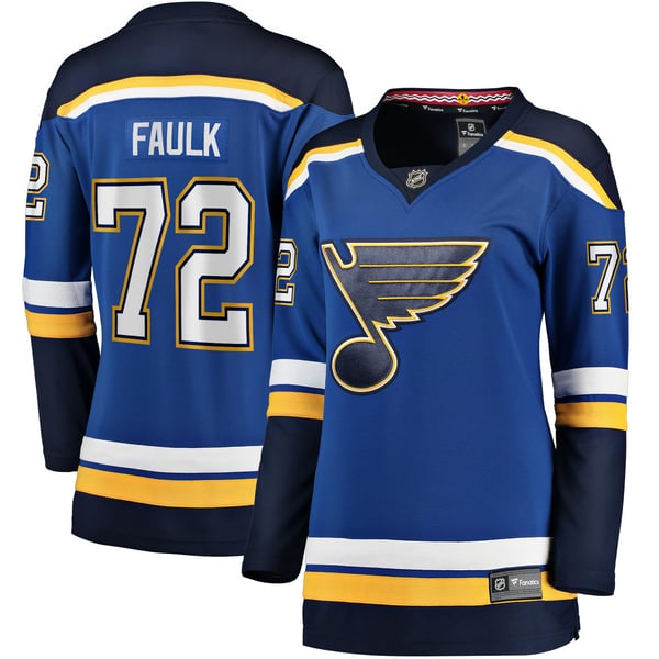 Women's St. Louis Blues Justin Faulk Fanatics Blue Home Breakaway Player Jersey - Image 1